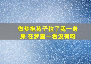 做梦抱孩子拉了我一身屎 在梦里一看没有呀